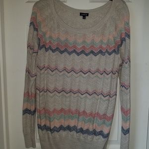 NWOT Torrid Knitted Chevron Sweater Size 1